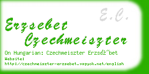 erzsebet czechmeiszter business card